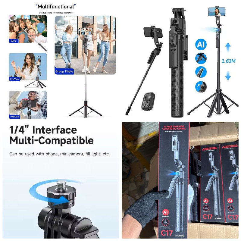Trépied à stabilisateur qui suit vos mouvement