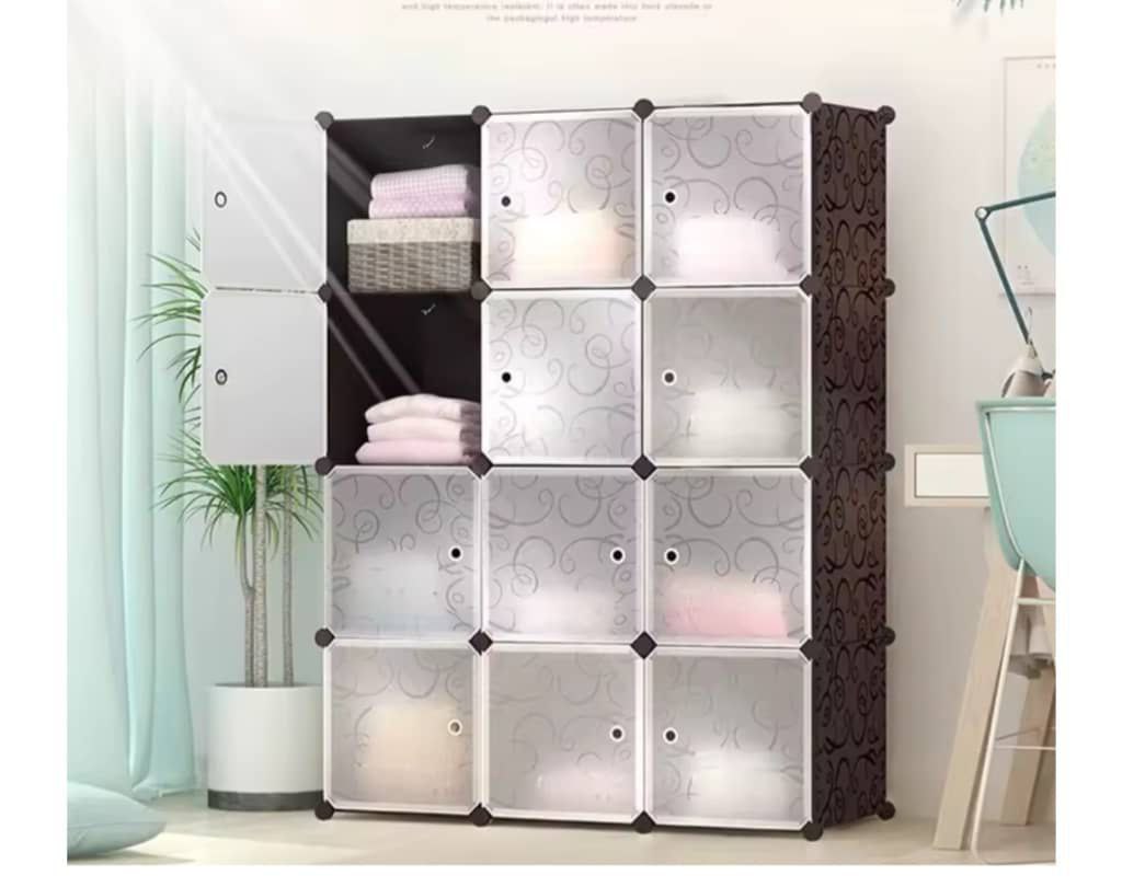 Armoire de rangement 3 Battants Avec porte chaussures en bas