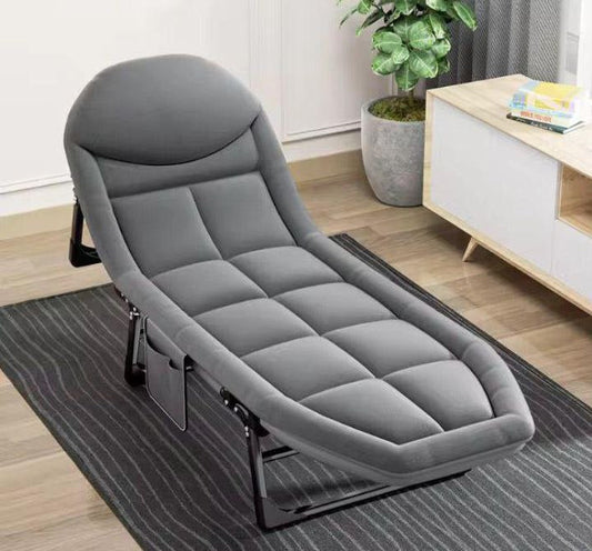 Lit Une Personne Pliable Chaise Longue De Camping À 8 Pieds avec Matelas