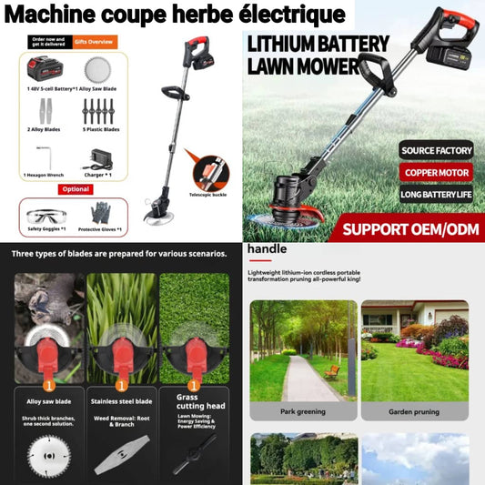 Debroussailleuse-electrique-sans-fil-3-en-1 ,24V/2.0Ah