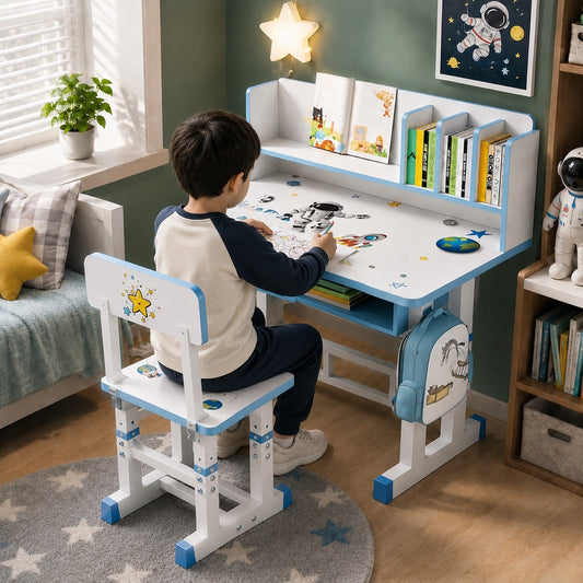 Bureau et chaise réglables pour enfants